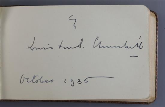 An album of famous peoples signatures, c.1934-6, compiled by Lieut. Colonel Alexander Elder Beattie,